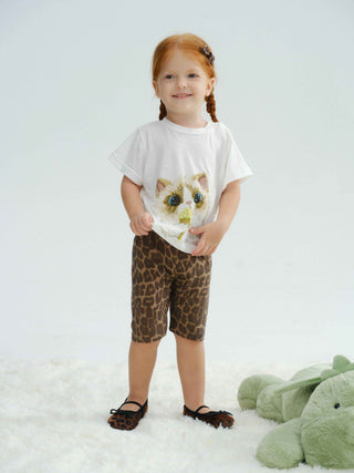 Kitten Pattern T-shirt