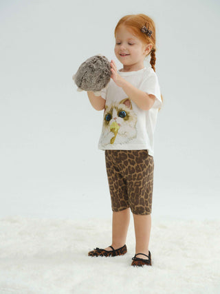 Kitten Pattern T-shirt