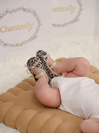 Elastic Band Leopard-print Pre-walker Sandal