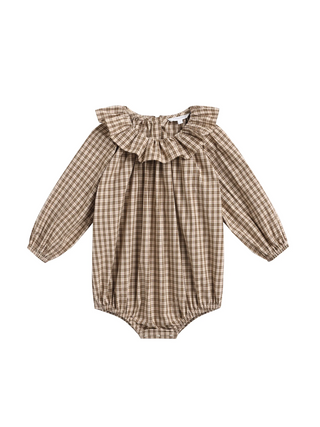 Terra Plaid Ruffle Bodysuit