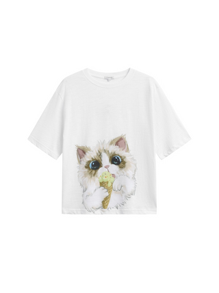 Kitten Pattern T-shirt