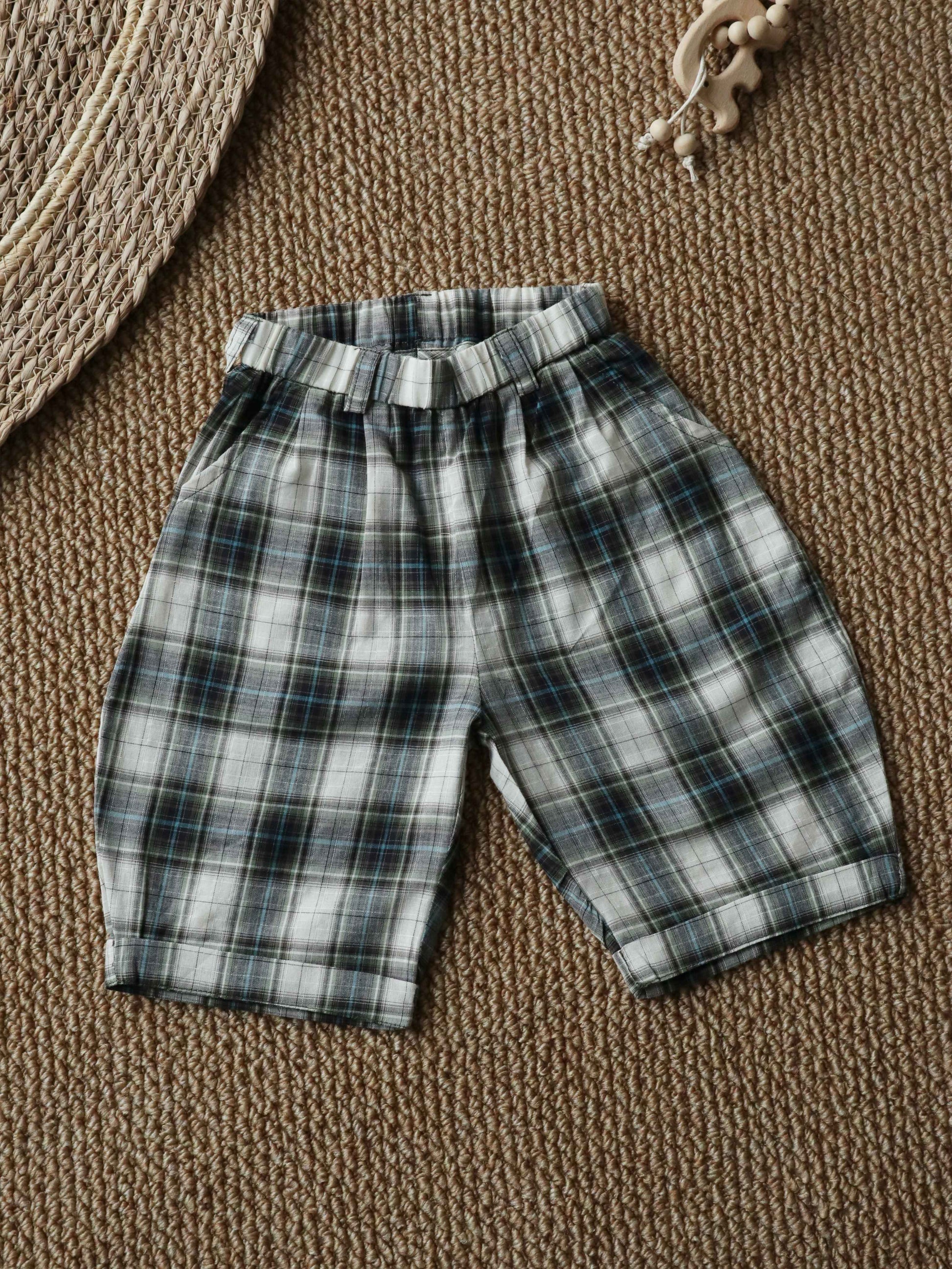 Cotton Plaid Banana Pant
