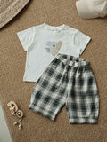 Cotton Plaid Banana Pant