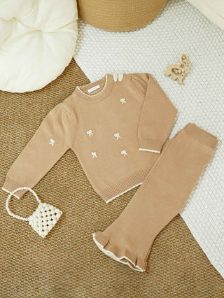 Knit Jumper with Bow Set