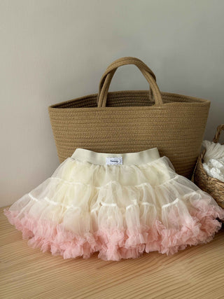 Bubble Tulle Skirt in Faded Pink - Chantmily
