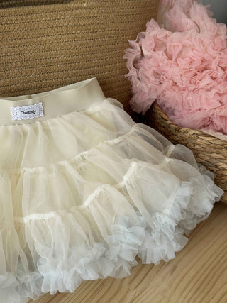 Bubble Tulle Skirt in Faded Blue - Chantmily