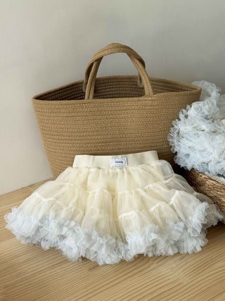 Bubble Tulle Skirt in Faded Blue - Chantmily