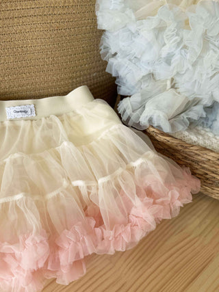 Bubble Tulle Skirt in Faded Pink