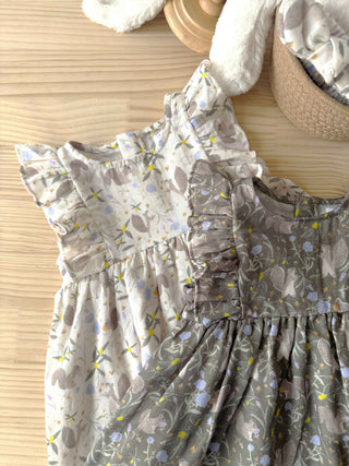 Sleeveless Ruffle Dress in Green