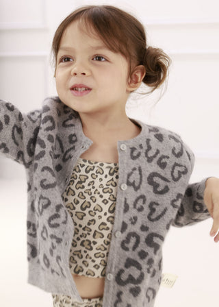 Milky Roar Leopard Knit Cardigan