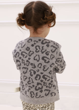 Milky Roar Leopard Knit Cardigan