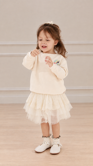 Ode Reverie Laced Tulle Skirt