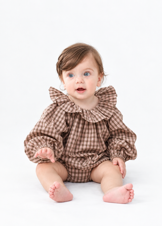 Terra Plaid Ruffle Bodysuit