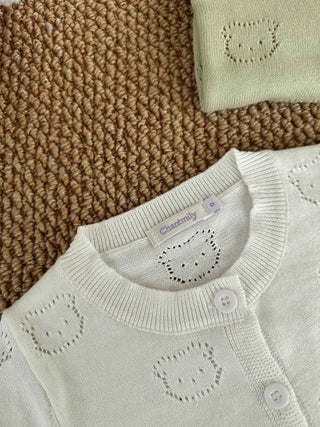 Little Bear Jacquard Cotton Cardigan