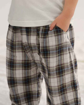 Cotton Plaid Banana Pant