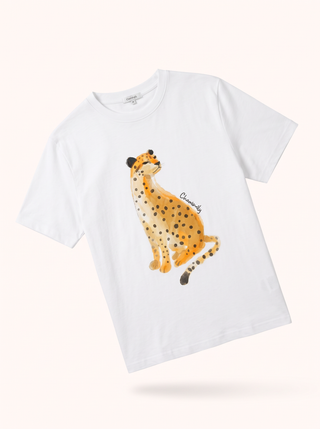 Cheetah Boxy Cropped T-shirt