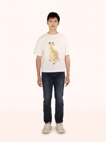 Cheetah Boxy Cropped T-shirt