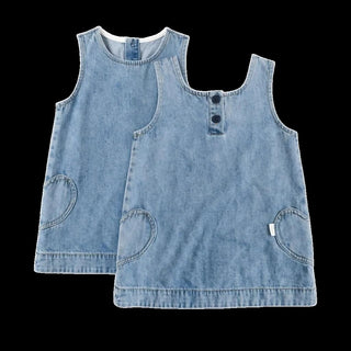 Denim Heart Sleeveless Dress