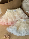 Bubble Tulle Skirt in Faded Pink