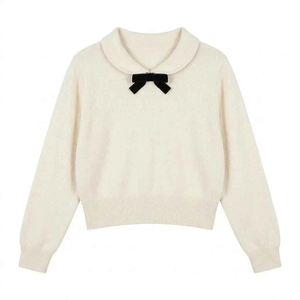 Peter-pan collar Knit Set
