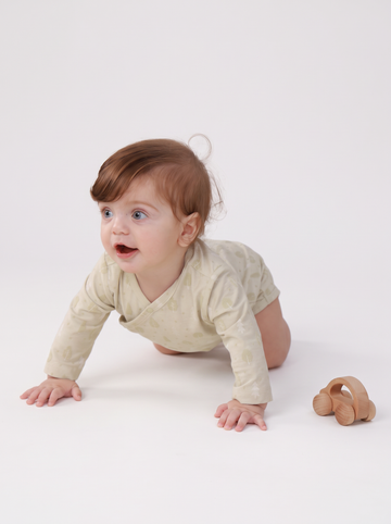 Little Breeze Forest Long Sleeve Wrap Bodysuit