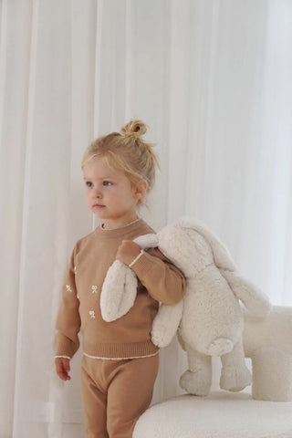 Knit Jumper with Bow Set